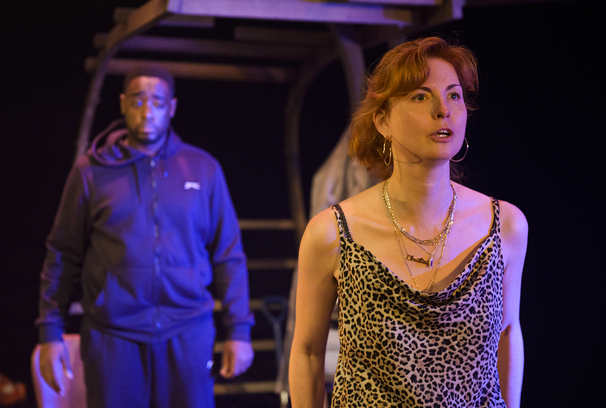 Reece Pantry & Clare-Louise English. Clare is in the foreground of the picture and looking out, and is closely followed by Reece.